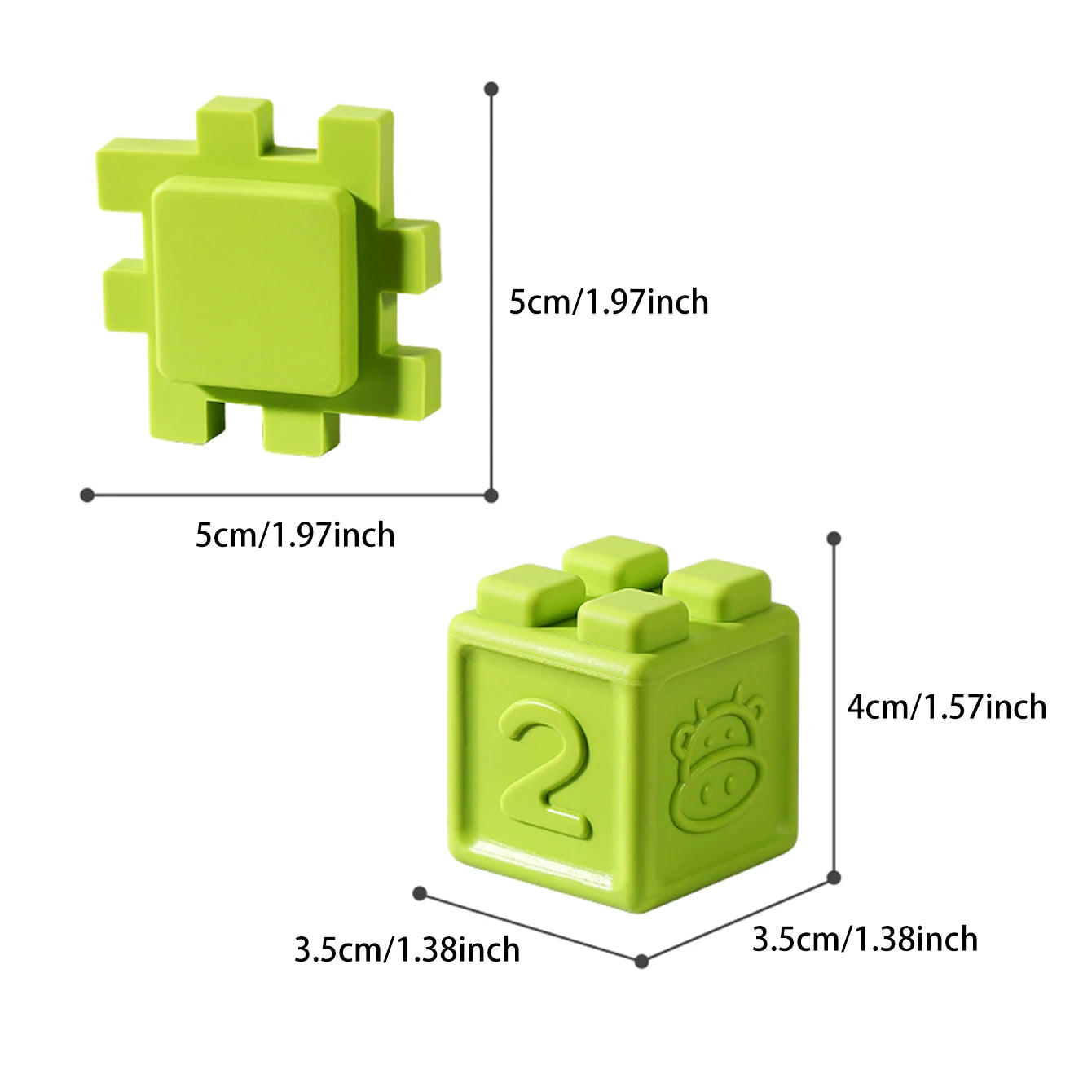 Baby silicone building block stackable toys that can be chewed, are educational and early childhood gripping toys