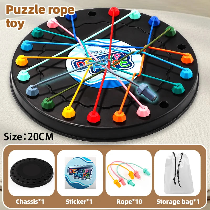 New Rope Breaking Battle Challenge Puzzle Toy Knot Toy Children's Rope Decoding Game Logic Training